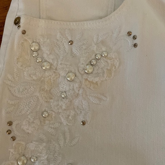 Chico’s So slimming girlfriend ankle white denim jeans size reg 0/ Medium - Picture 8 of 12